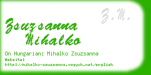 zsuzsanna mihalko business card